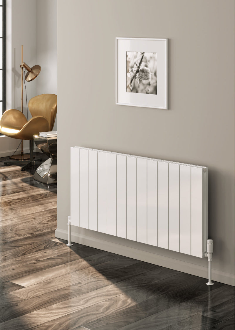 Reina Casina White Single/Double Horizontal Aluminium Radiator