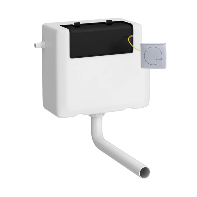 Nuie Universal Access Cistern & Square Flush Plate - Chrome
