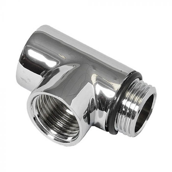 Reina T-Piece Steel For Dual Fuel Chrome