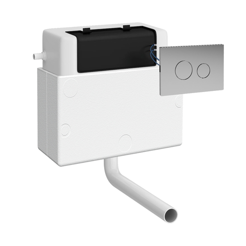 Nuie Pneumatic Dual Flush Universal Access Concealed Cistern - Chrome