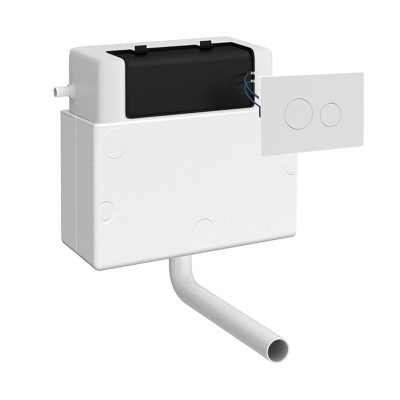 Nuie Pneumatic Dual Flush Universal Access Concealed Cistern - Matt White
