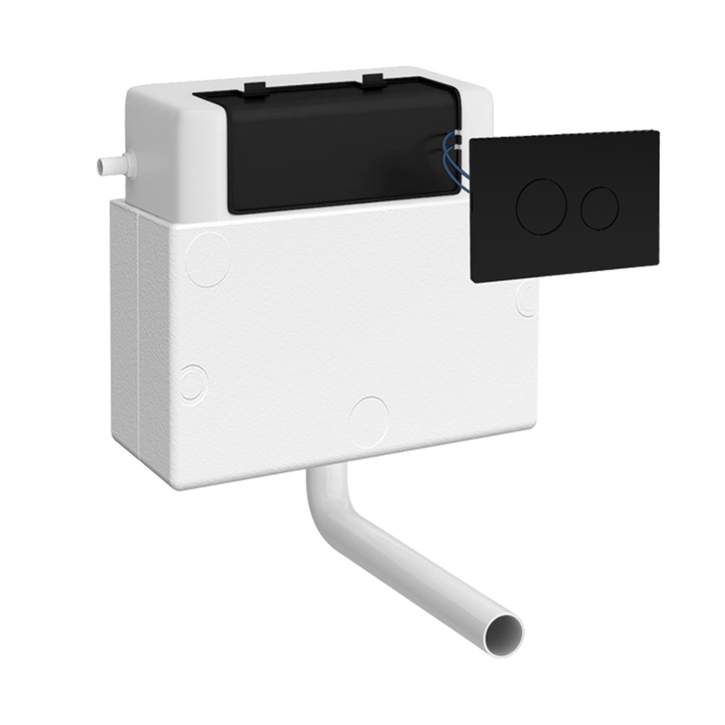 Nuie Pneumatic Dual Flush Universal Access Concealed Cistern - Matt Black