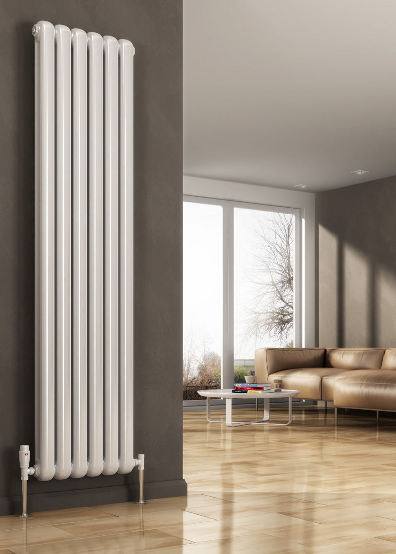 Reina Coneva Steel White Vertical Designer Radiator Central Heating