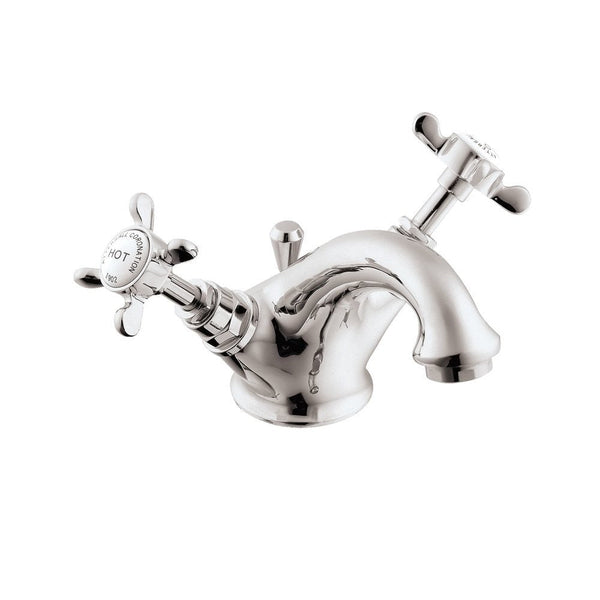 Methven Deva Coronation Brass Mono Basin Mixer Taps with Pop-Up Waste