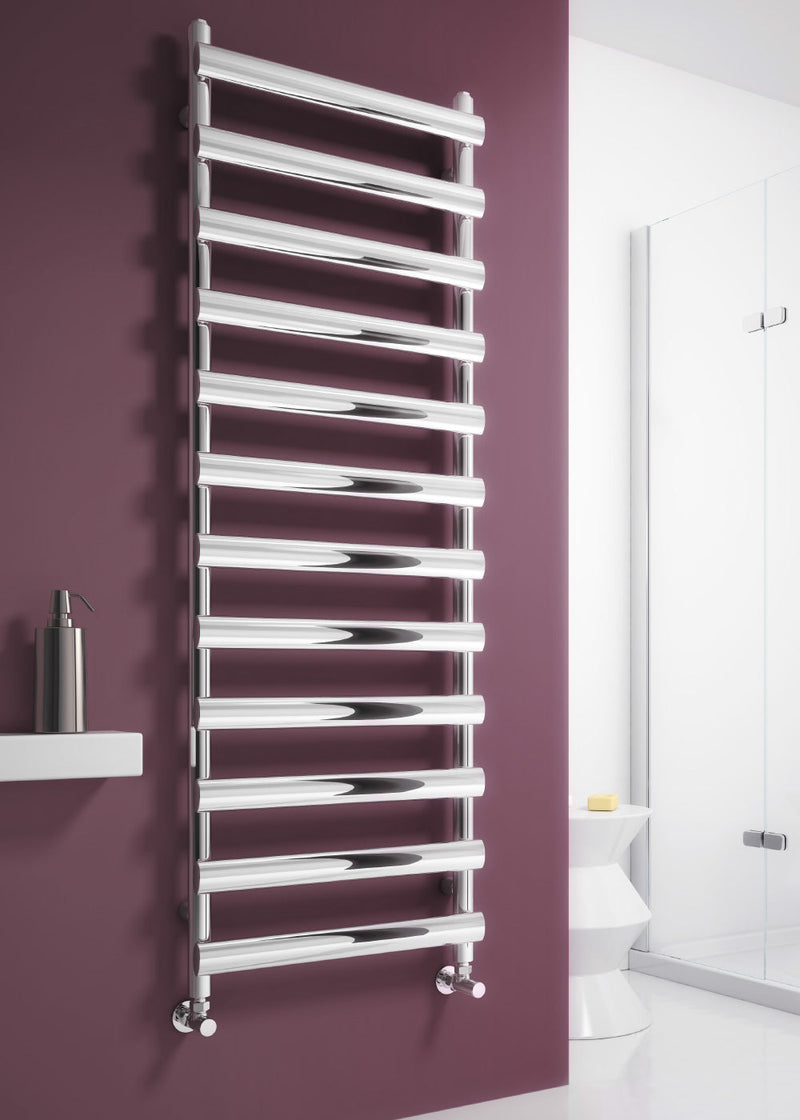 Reina Deno Polished Stainless Steel Designer Heated Towel Rail Radiator