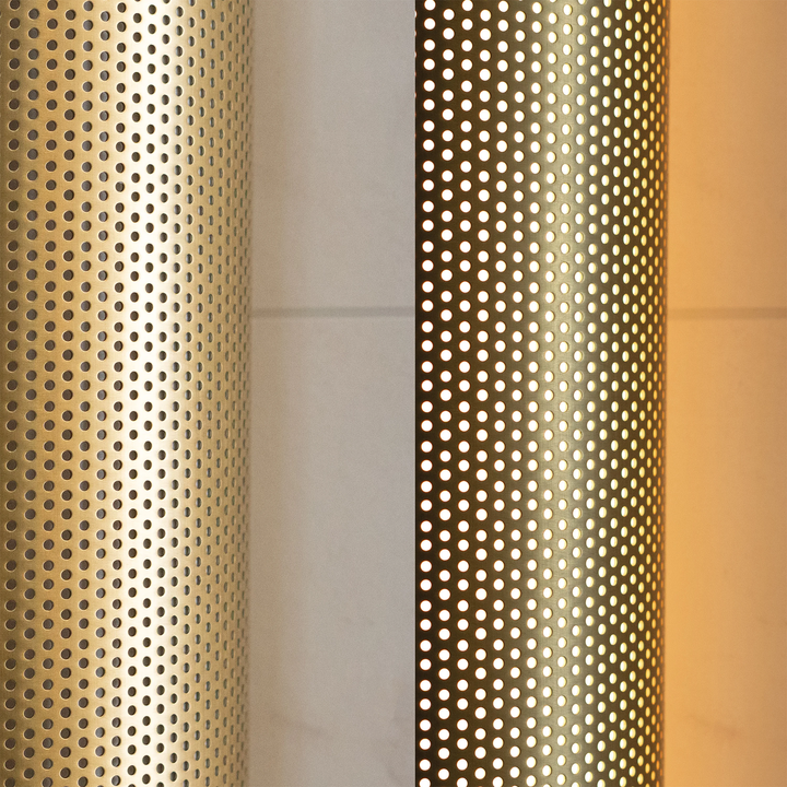 Hib- Bastille Mesh LED Cabinet - Brushed Brass