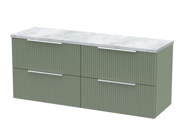 Hudson Reed Wall Hung 4-Drawer Vanity & Laminate Worktop