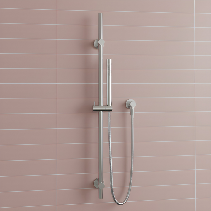 Hib - Rivex Slide Riser Rail Shower Kit with Wall Outlet - Gunmetal ...