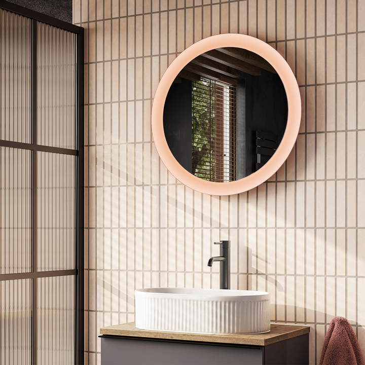 Hib - Vaida LED Mirror - Dusky Pink