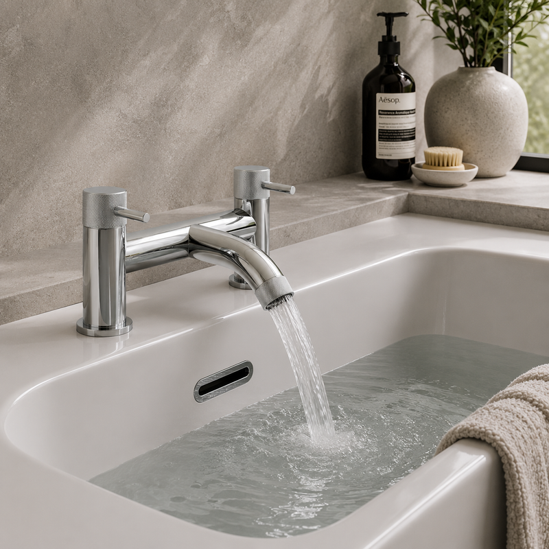 Trisen Verdura Chrome Bath Filler