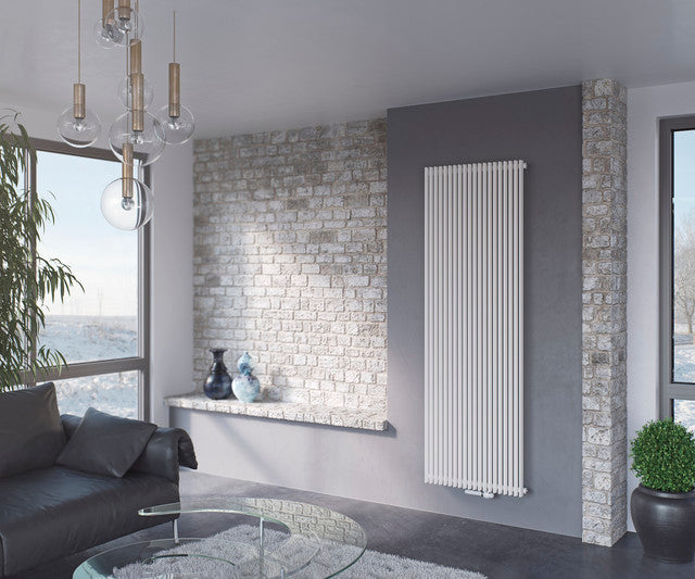 Eucotherm Corus 600 Single White Horizontal Triangle Tube Radiator