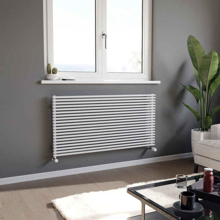 Eucotherm Corus 600 Single Anthracite Horizontal Triangle Tube Radiator