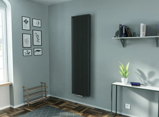 Eucotherm Gaja Double Anthracite Tube Vertical Designer Radiator