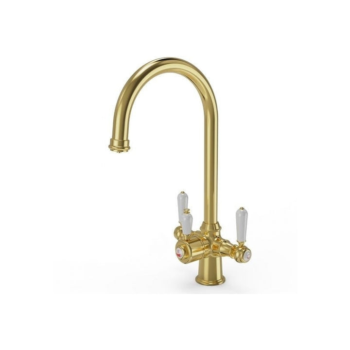 Ellsi Traditional Cruciform 3 In 1 Hot Water Kitchen Sink Taps
