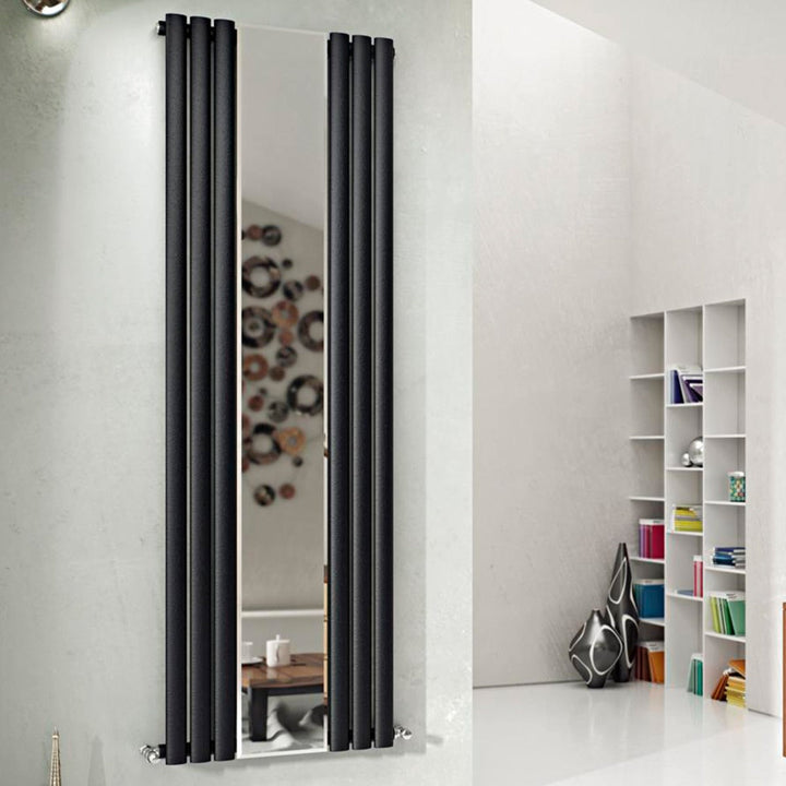 Eucotherm Nova Duo Tube Double Panel Anthracite Vertical Designer Radiator