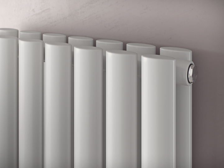 Eucotherm Nova Tube Single Panel White Horizontal Designer Radiator