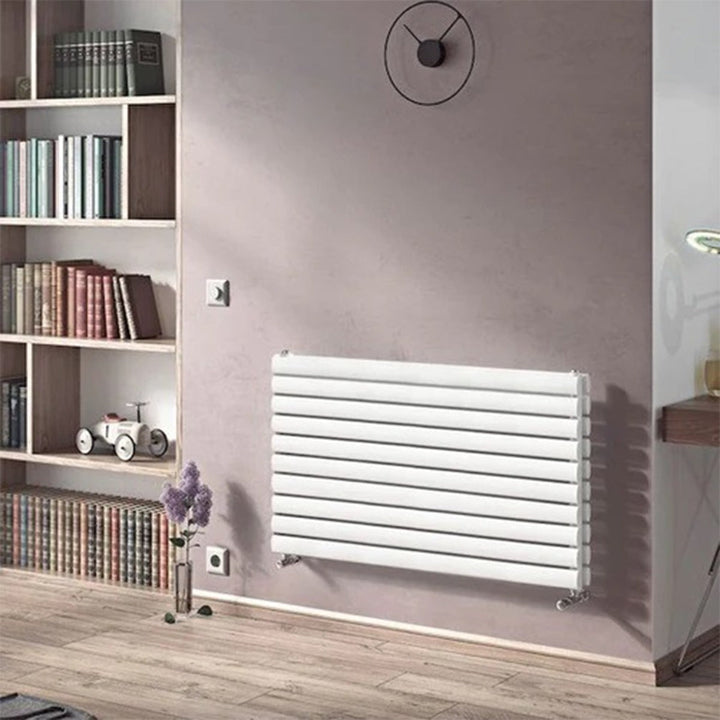 Eucotherm Nova Tube Single Panel White Horizontal Designer Radiator