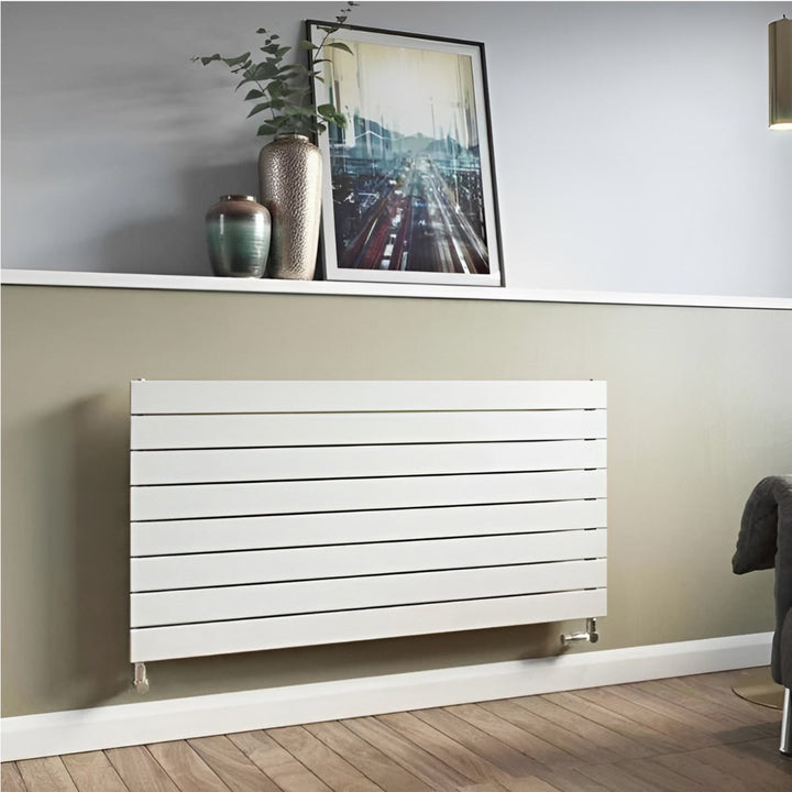 Eucotherm Nova Tube Single Panel White Horizontal Designer Radiator