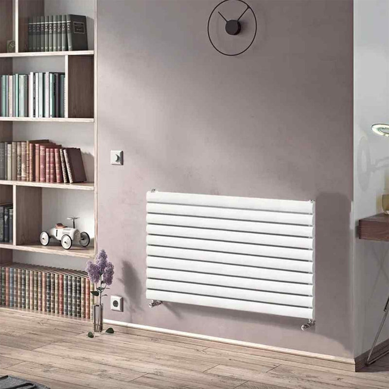 Eucotherm Nova Tube Single Panel White Horizontal Designer Radiator