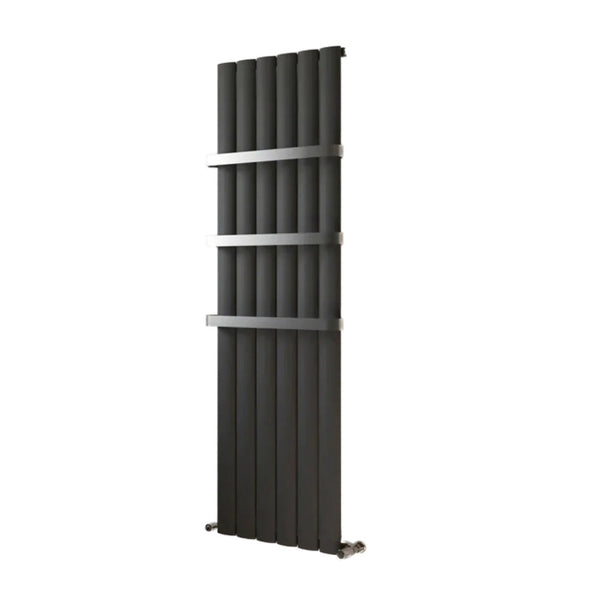 Eucotherm Saturn Aluminium Vertical Designer Chrome Radiator Towel Bar