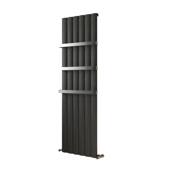 Eucotherm Saturn Aluminium Vertical Designer Chrome Radiator Towel Bar