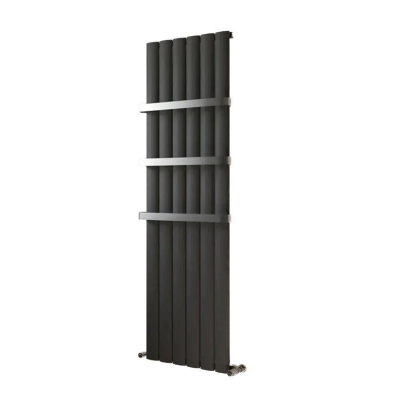 Eucotherm Saturn Aluminium Vertical Designer Chrome Radiator Towel Bar