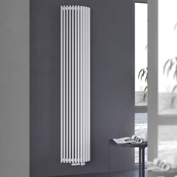 Eucotherm Corus W Single Tube White Vertical Designer Radiator