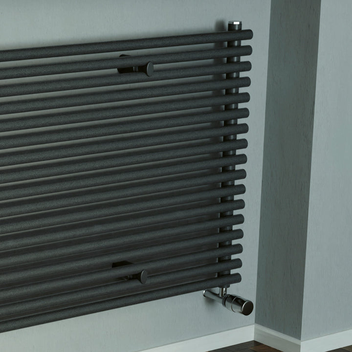 Eucotherm Gaja Single Anthracite Tube Horizontal Designer Radiator