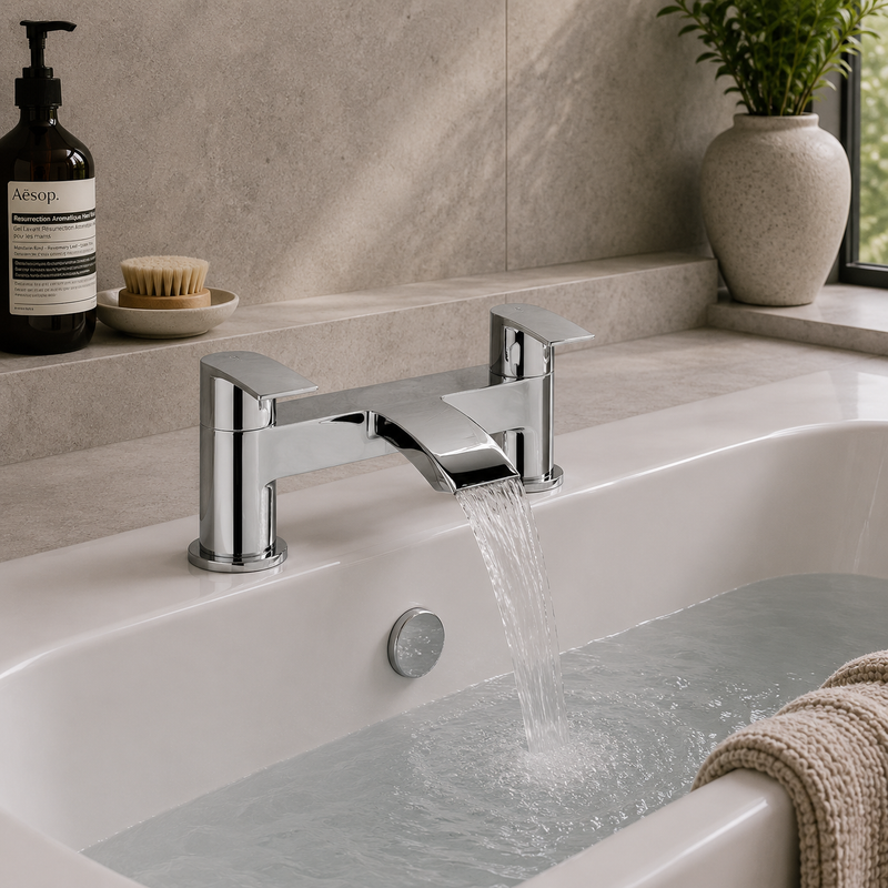 Kartell Brassware Curve Bath Filler Tap - Chrome
