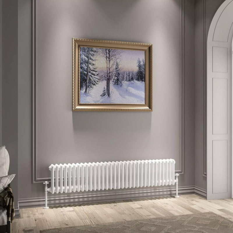 Eastbrook Imperia Column Gloss White Horizontal Designer Radiator