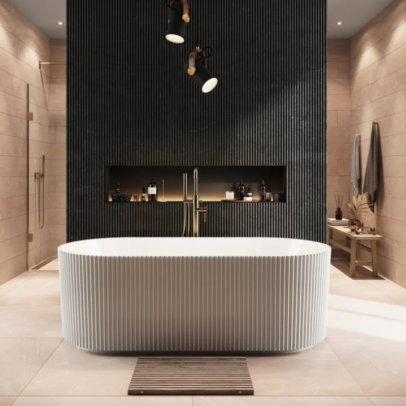 Iona Labyrinth Fluted Freestanding Bath