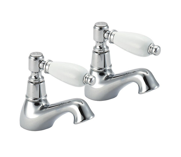 Methven Deva Georgian Brass and Resin Basin Taps (Pair)