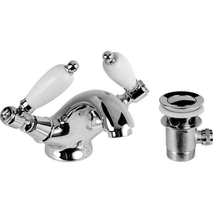 Methven Deva Georgian Brass and Resin Mono Basin Mixer Tap with Pop-Up Waste