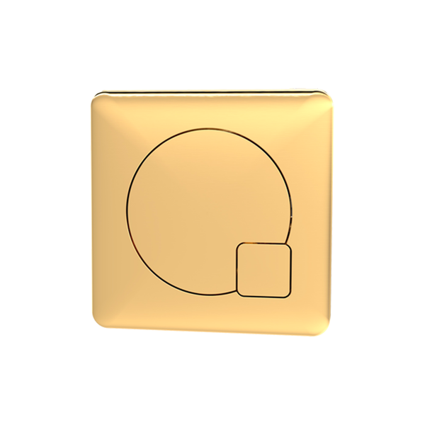 Nuie - Square Dual Flush Brushed Brass Push Button