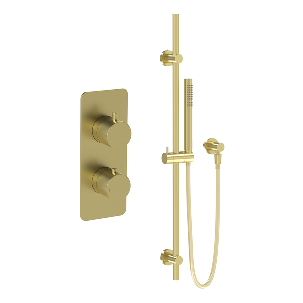 Hib- Rivex Single Outlet Valve Concealed Shower Sets - Brushed Brass