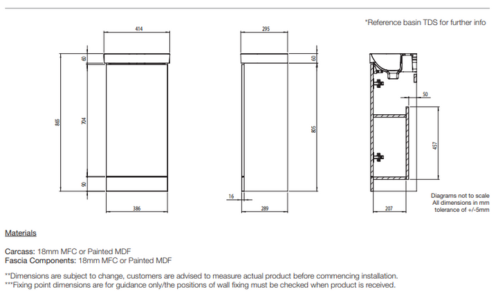 Iona Cadence 390mm Cloakroom Vanity Unit 1 Door - Gloss Light Grey
