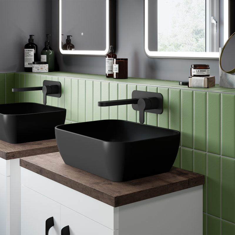 Hudson Reed - Square Vessel Basin - Matt Black