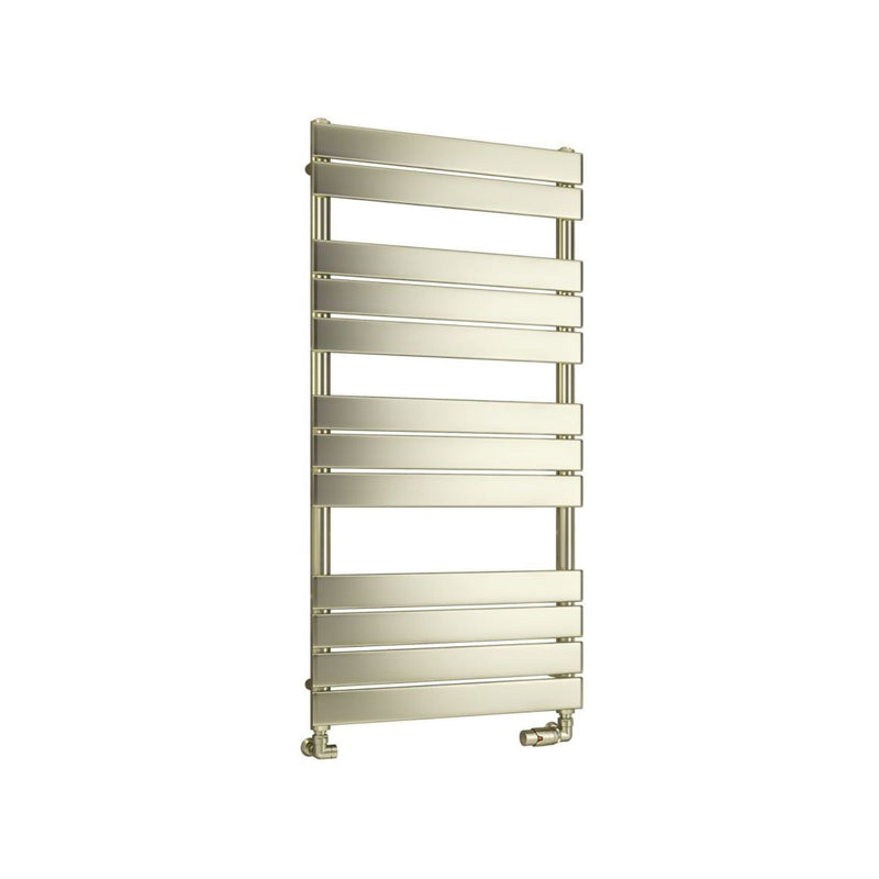 Eastbrook Staverton Brushed Brass Vertical Tube On Tube Towel Rails