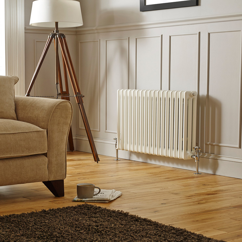 Kartell Laser Steel Horizontal Column Radiator - Klassic White