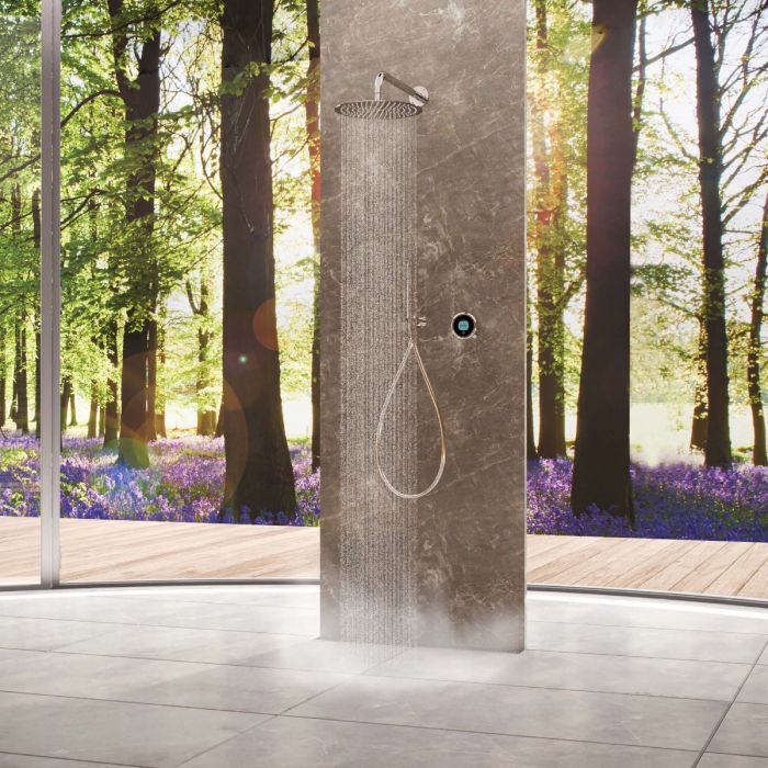 Elisa Intuition 23 Divert Concealed Smart Hand Shower Fixed Wall Head & Remote - Gravity - Chrome