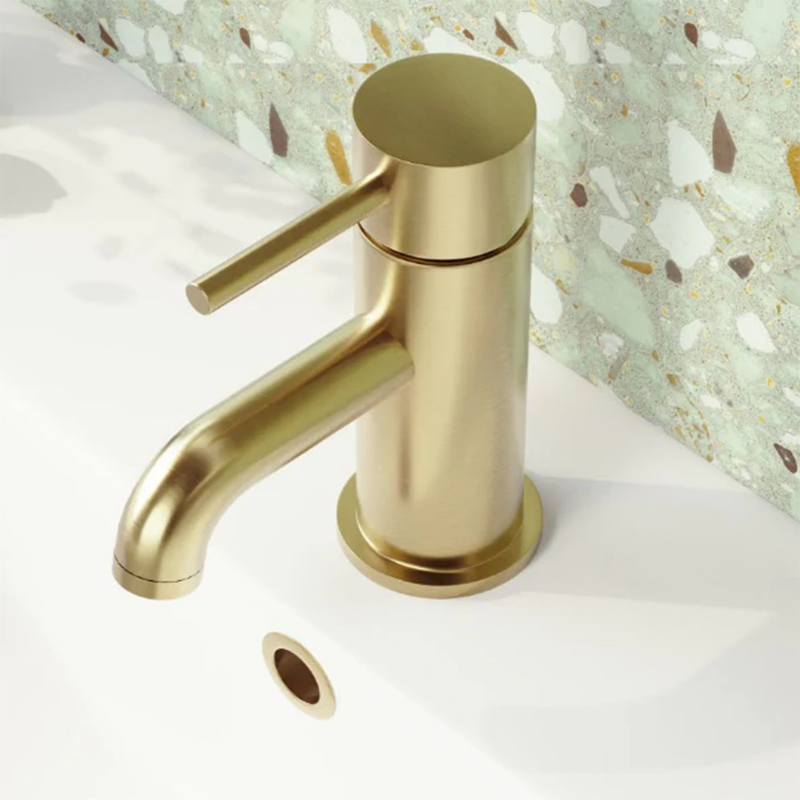 Iona Chepstow Brushed Brass Mono Basin Mixer Tap