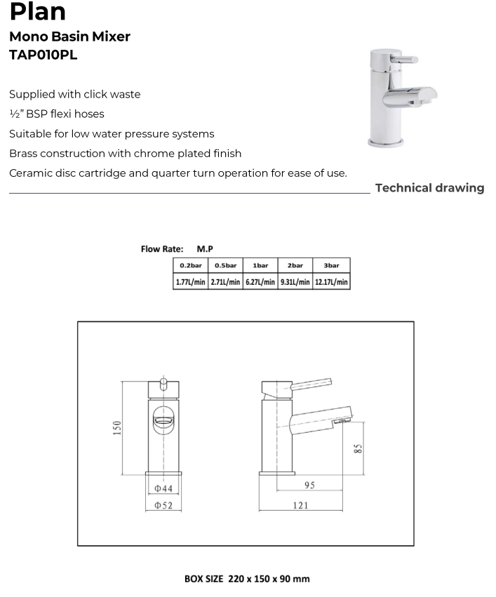 Kartell Plan Mono Basin Mixer