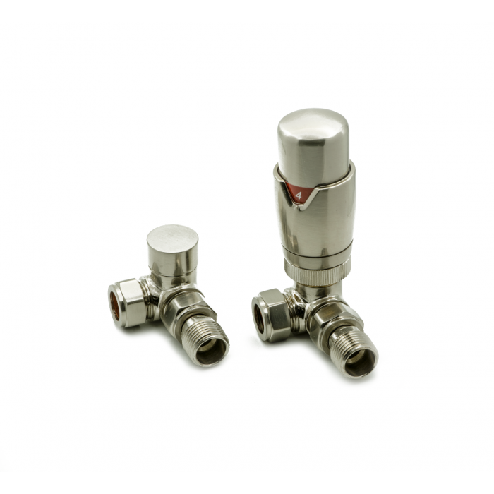 Reina Modal Trv Corner Steel Radiator & Towel Rail Valve Chrome Brushed