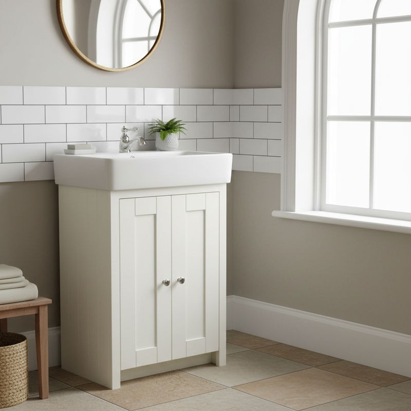 Tavistock Lansdown Freestanding Unit - Matt Linen White