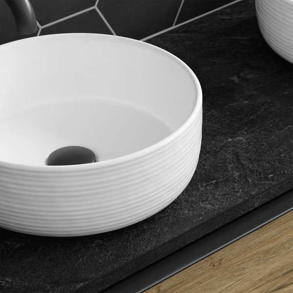 Hib - Eden Round Ceramic Vessel Basin - Striped