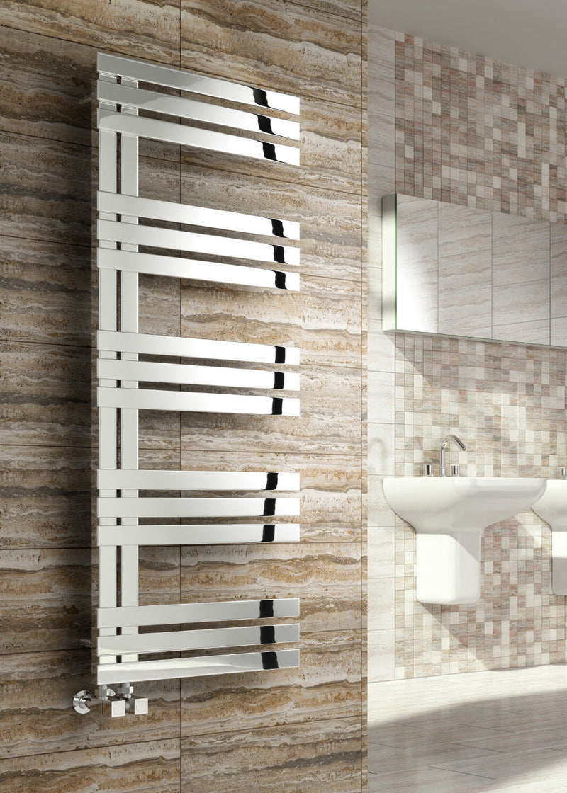 Reina Lovere Polished Stainless Steel Designer Heated Towel Rail Radiator
