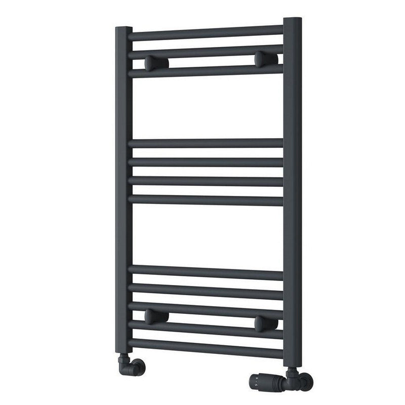 Reina Capo Anthracite Vertical Straight Heated Towel Rail Radiator