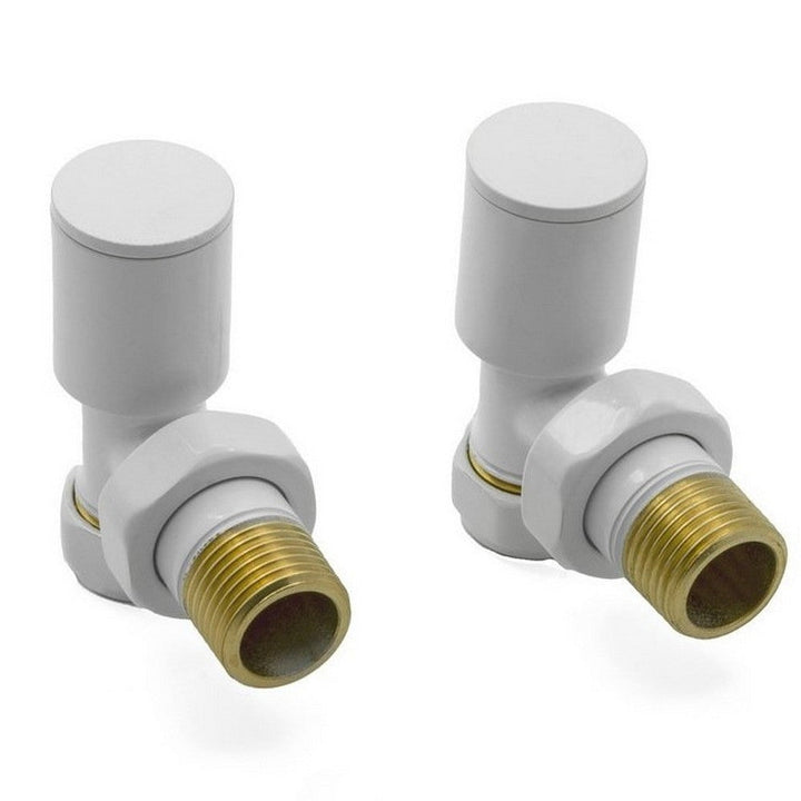 Reina Portland Angled Steel Radiator & Towel Rail Valve White