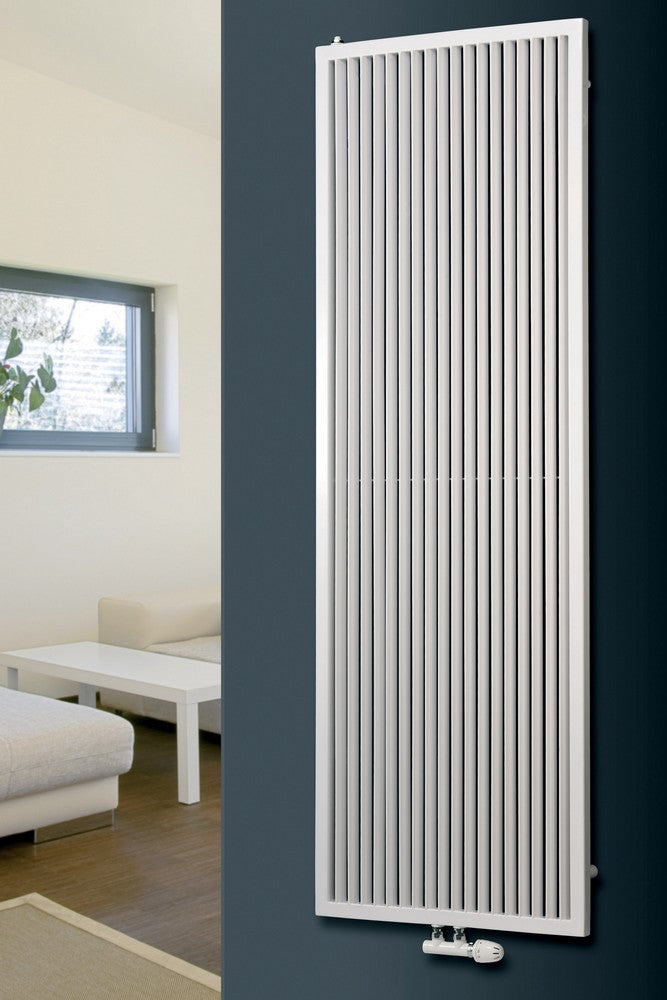 MaxtherM Grantham Steel White Vertical Designer Radiator 1800mm H x 460mm W