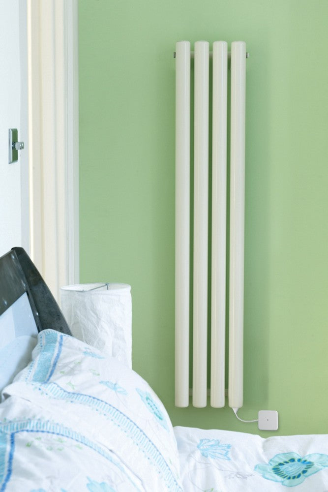 MaxtherM Ventnor Round Tube Steel White Vertical Designer Radiators - Central Heating